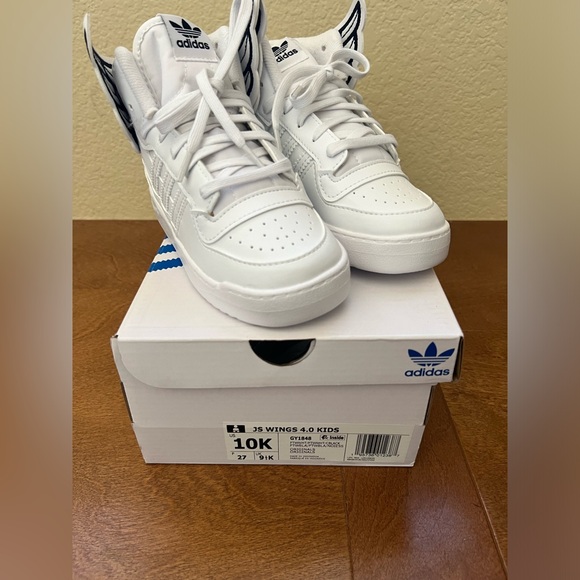 Adidas toddler 10k JEREMY SCOTT high tops WHITE - Picture 6 of 9